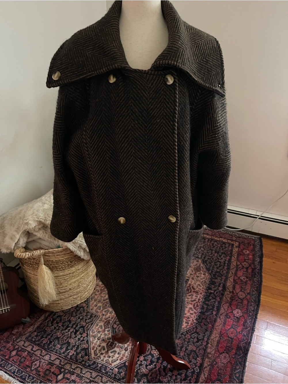 Vintage French Jacques Gevertz Alpaca Wool Coat – Made in France